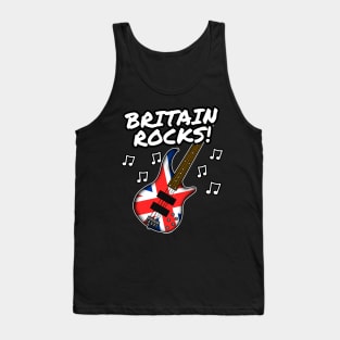 UK Flag Bass Guitar Bassist British Musician Tank Top